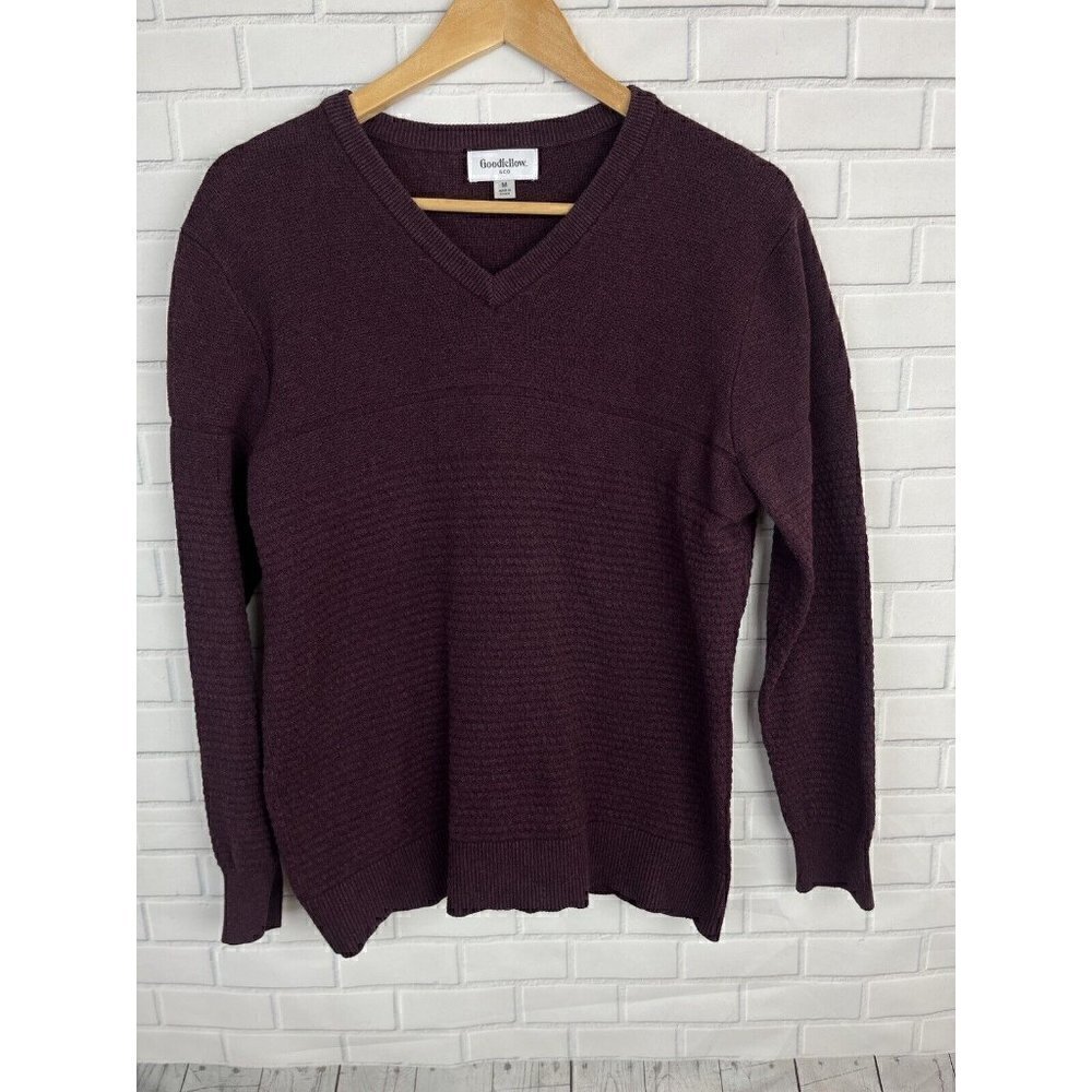 Goodfellow & Co. Maroon Wool V Neck Men’s‎ Medium Sweater